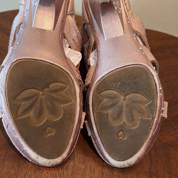 Dream Pairs   Big kids/small women sparkle strappy dress shoes comfy stable Sz 5 - Picture 14 of 16